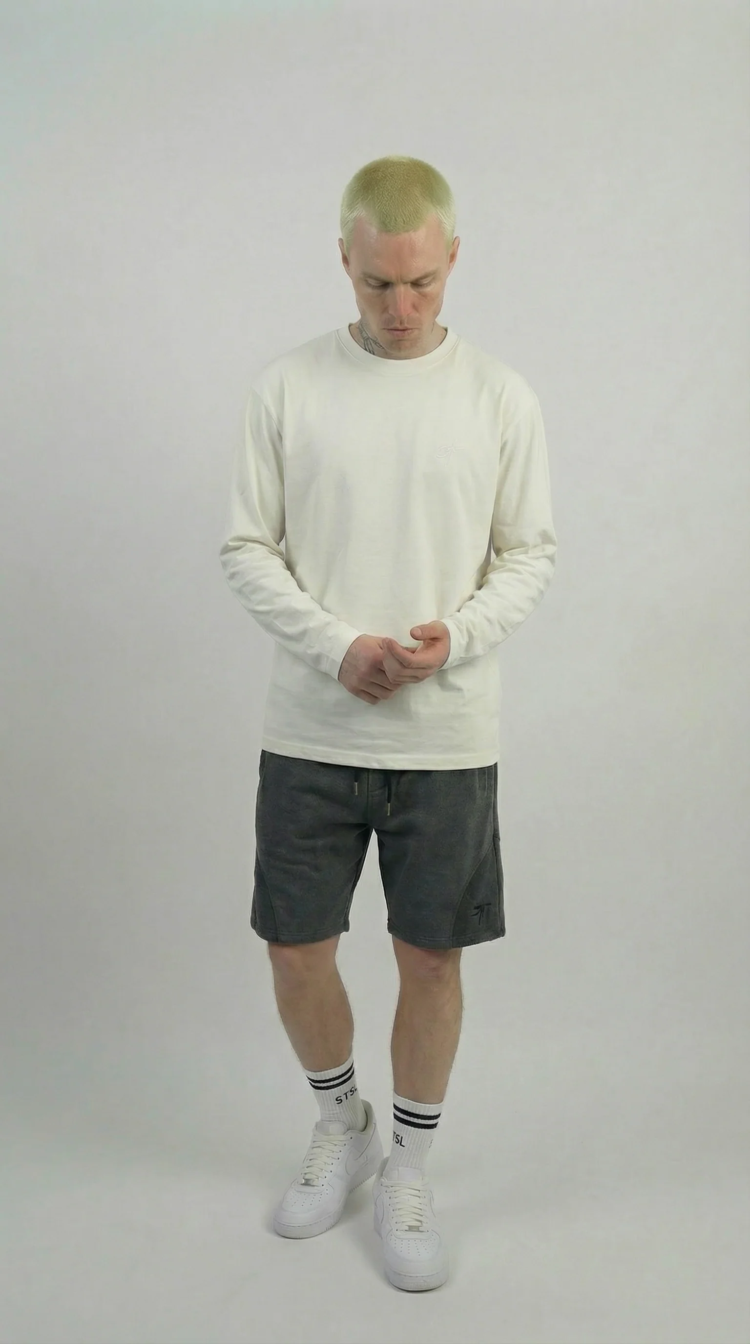 STSL Heavy Washed Shorts – Dark Grey - Image 5