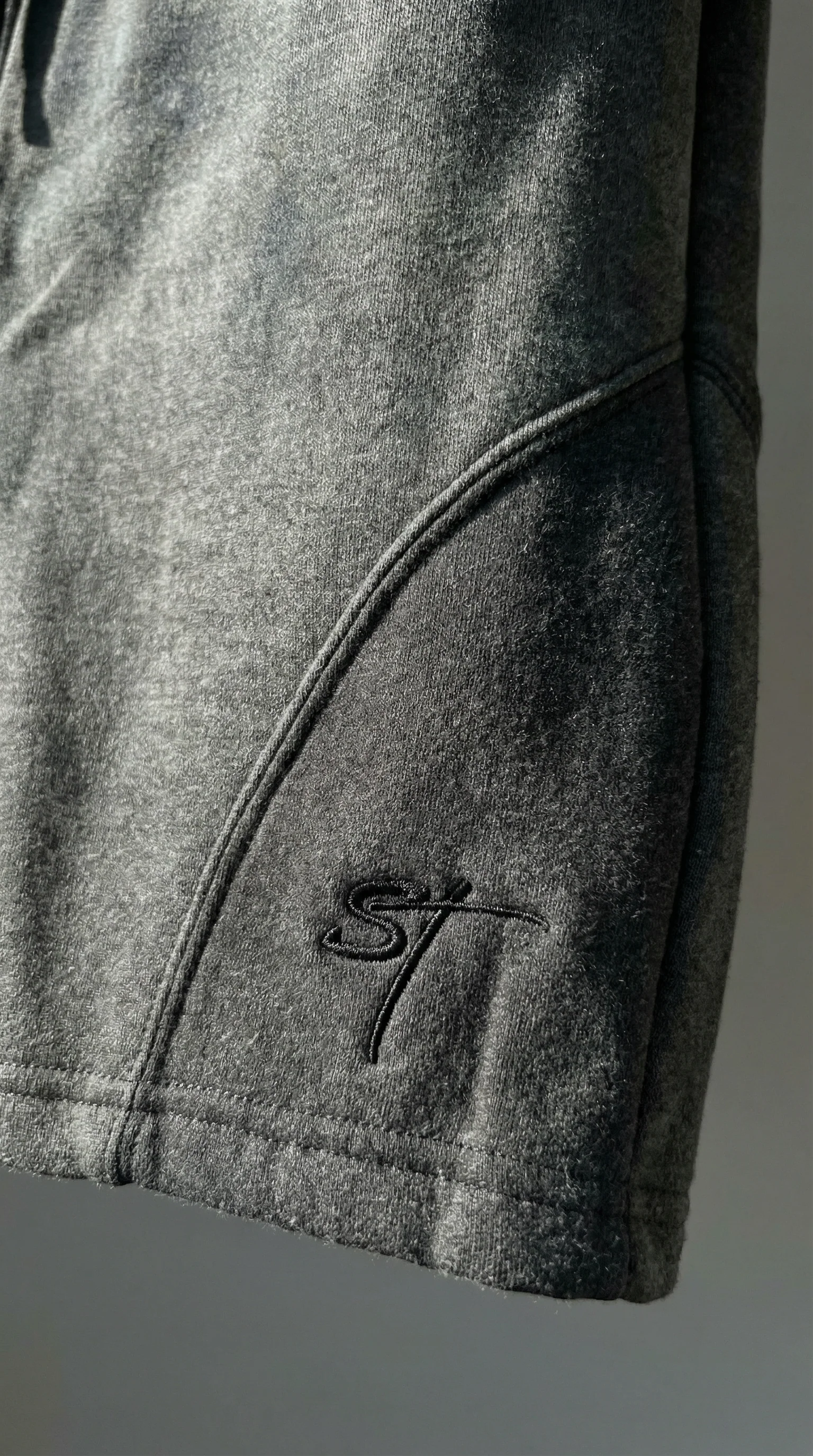 STSL Heavy Washed Shorts – Dark Grey - Image 7