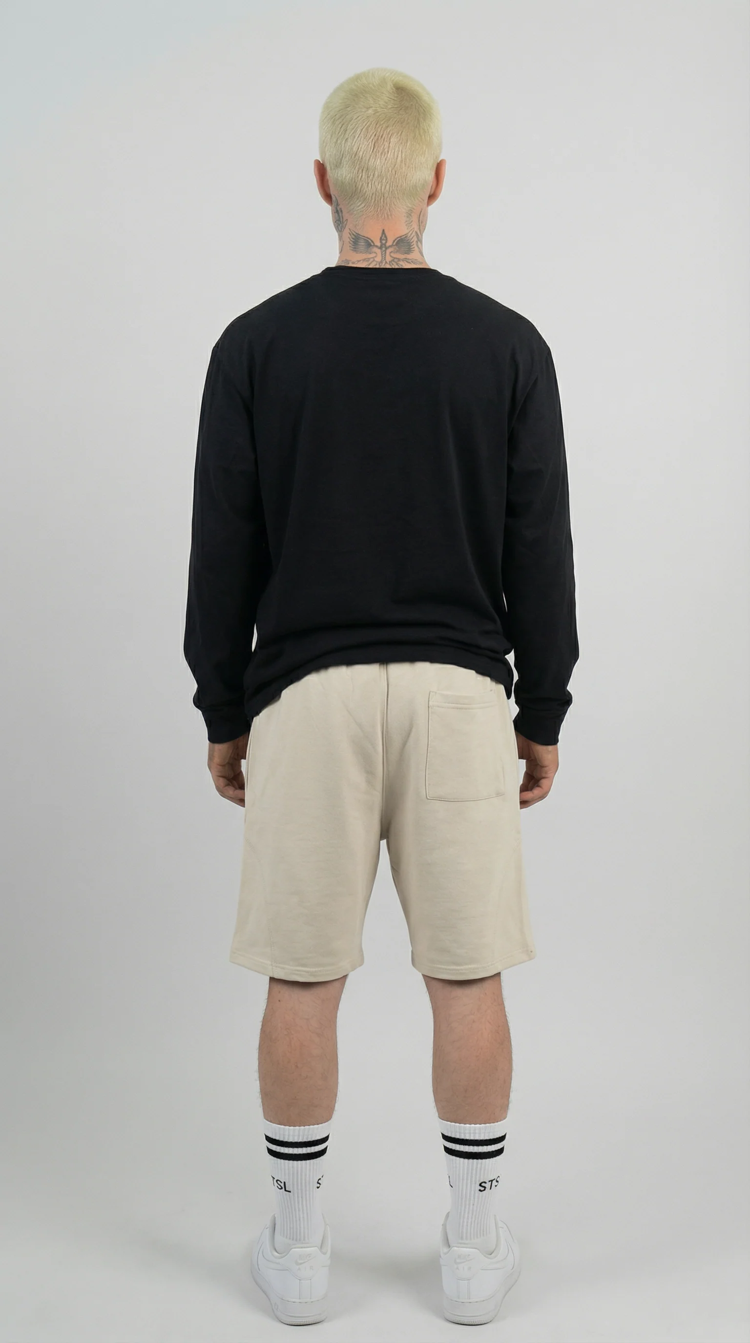STSL Heavy Washed Shorts – Sand Beige - Image 4