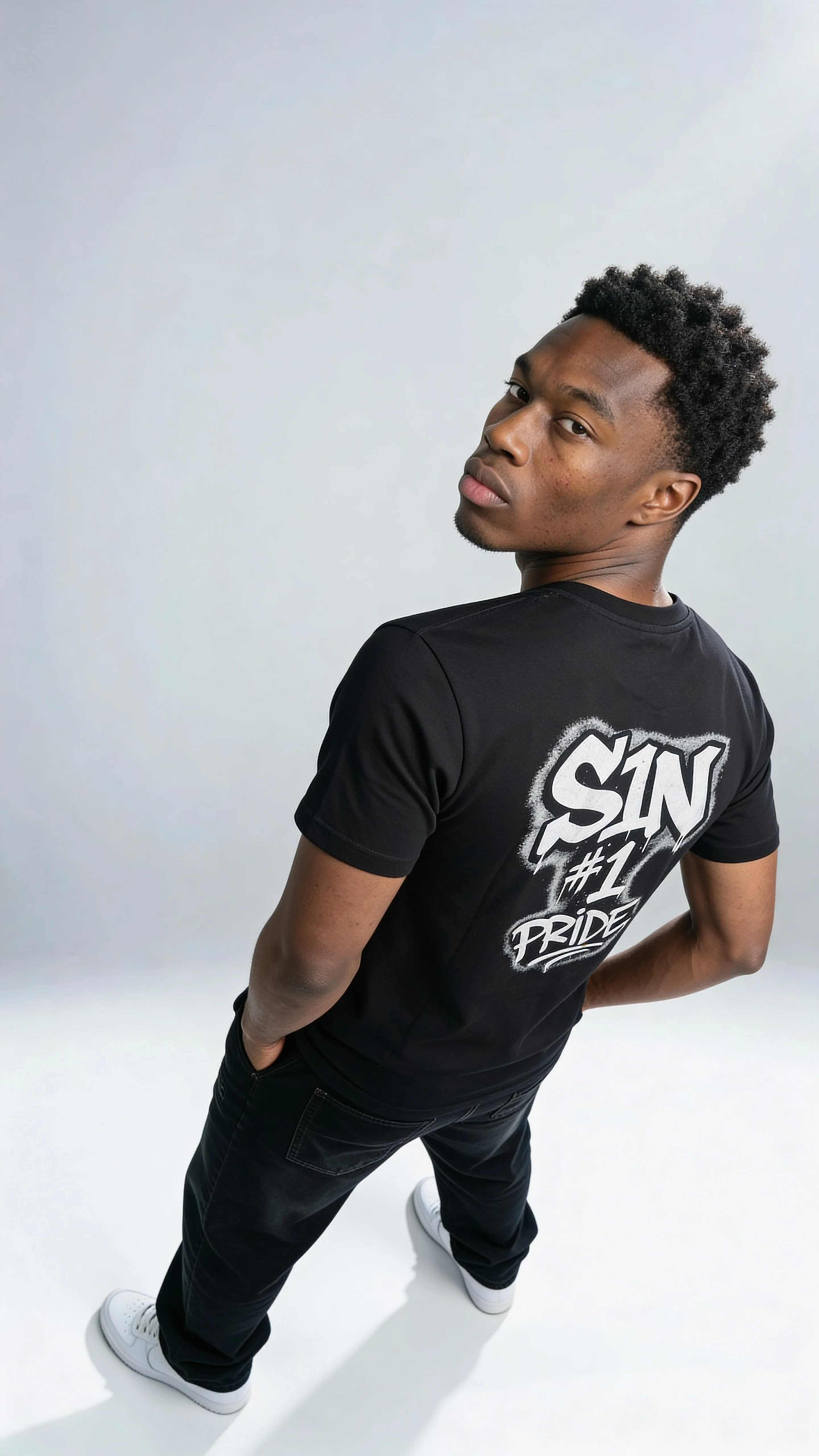 STSL® S1N #1 Pride T-Shirt – Black - Image 5