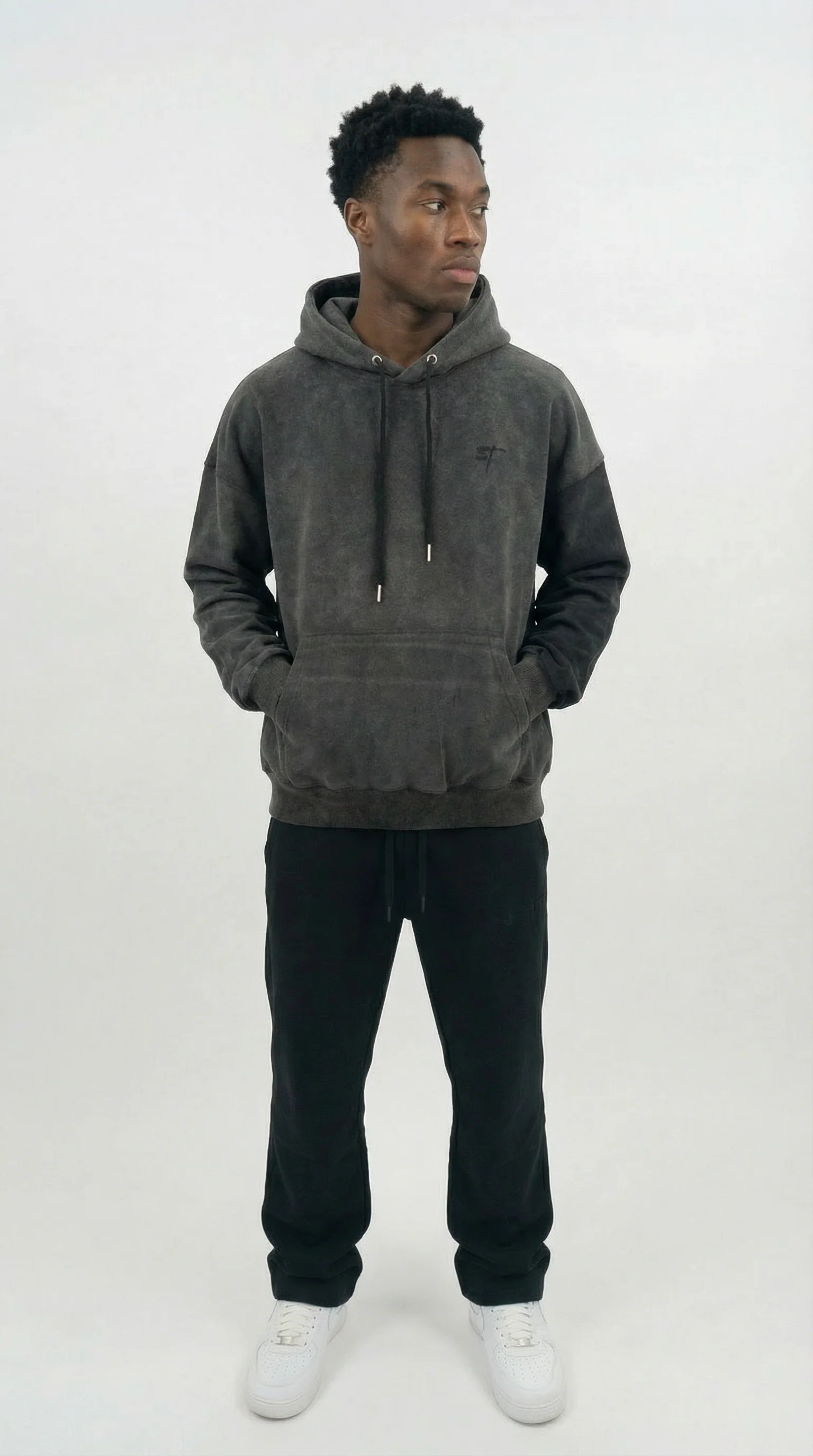 STSL® Hoodie – Fully Washed Black - Image 7