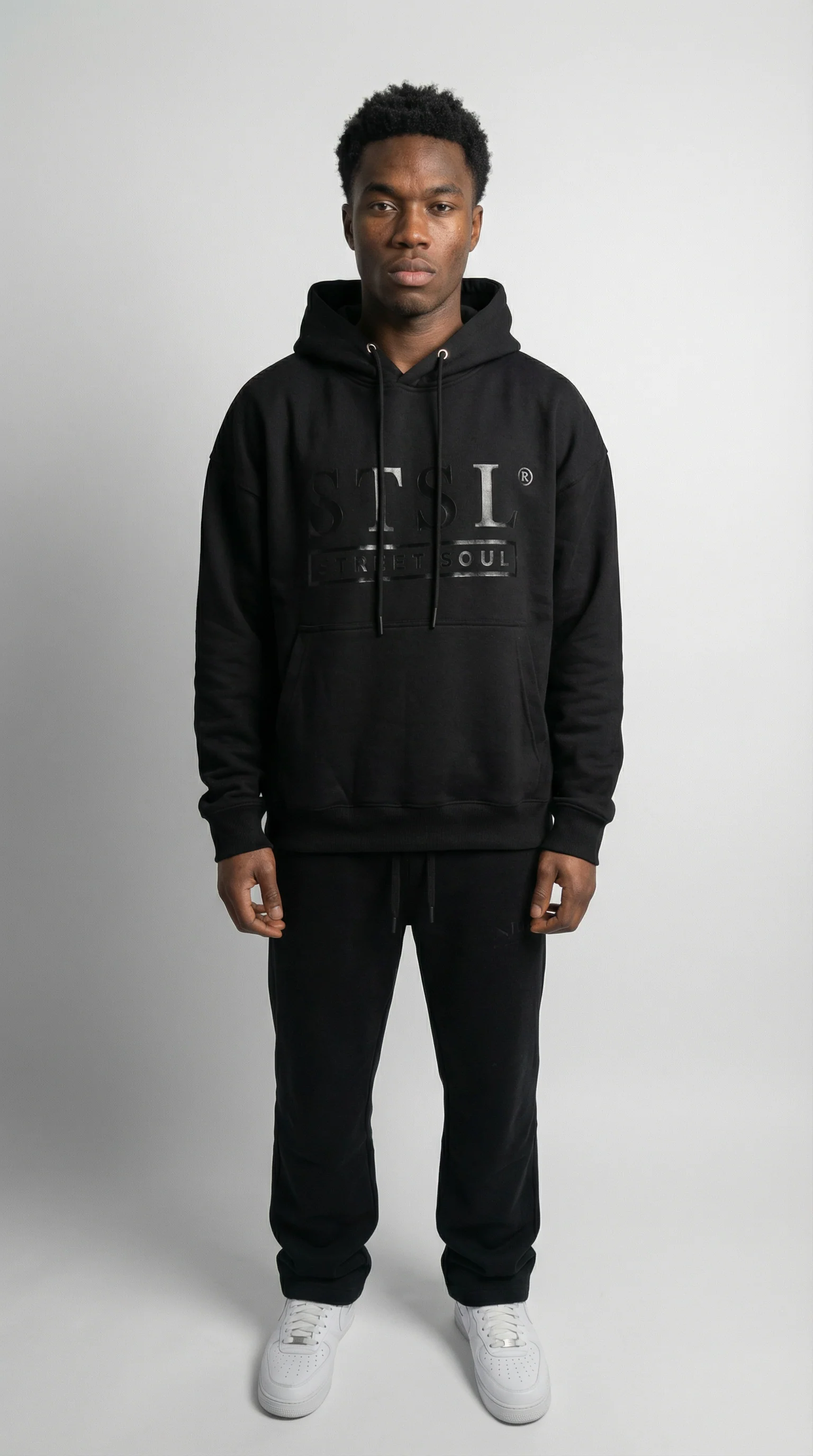 STSL® Heavyweight Hoodie (450 GSM) – Pure Blackout - Image 3