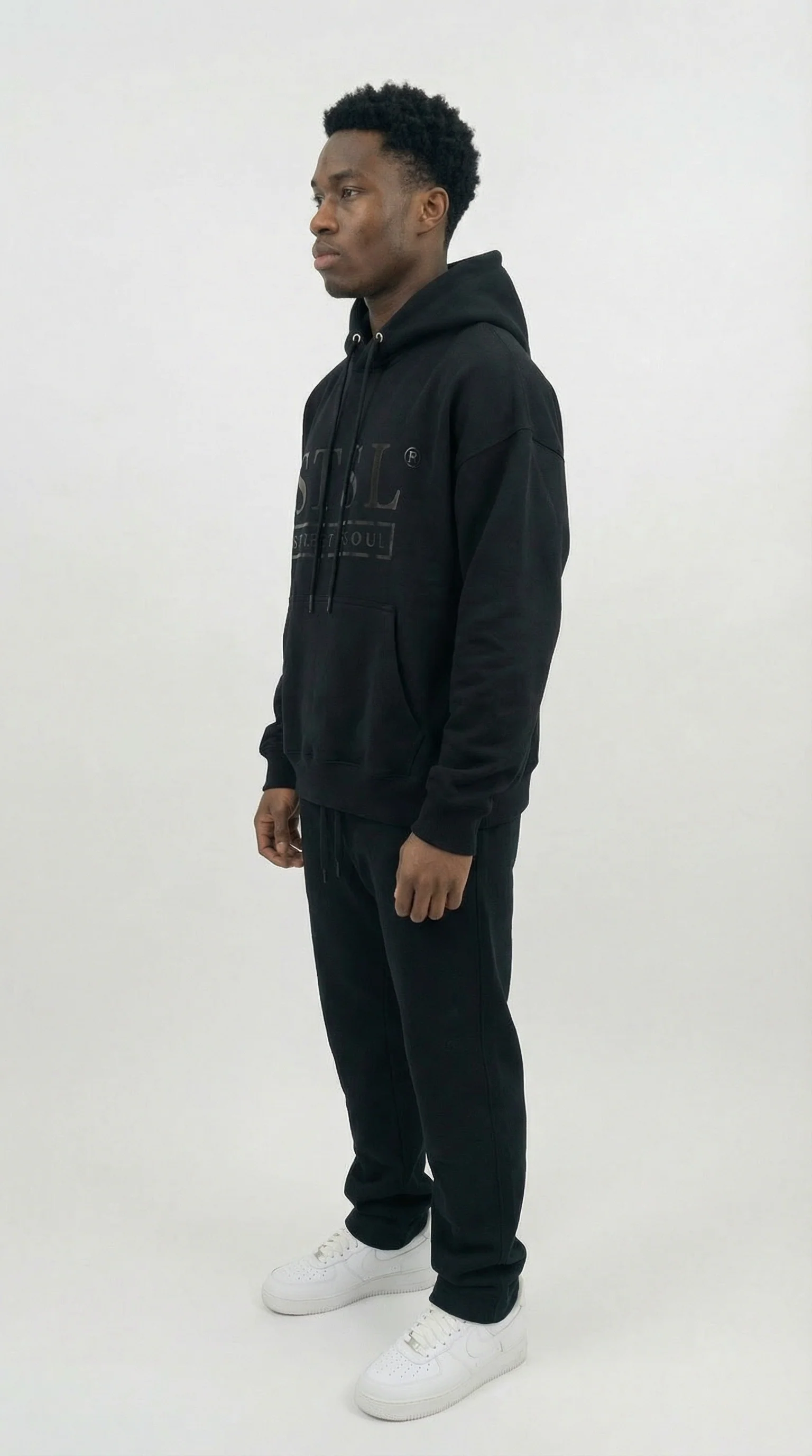 STSL® Heavyweight Hoodie (450 GSM) – Pure Blackout - Image 4