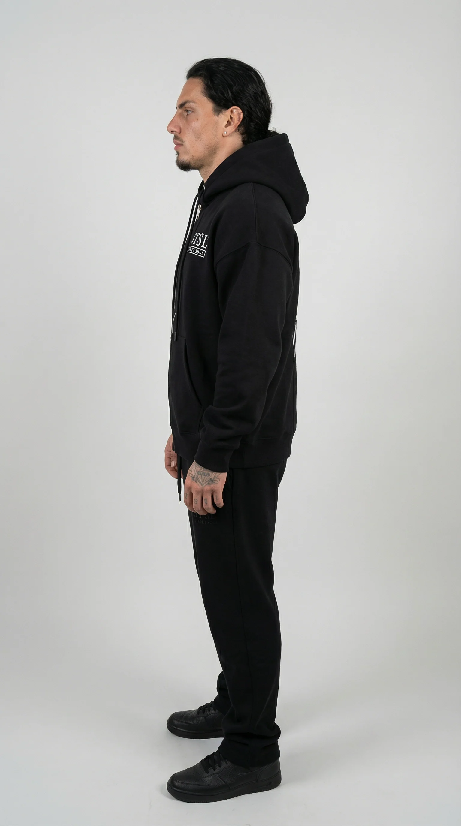 STSL® Heavyweight Zip Hoodie (450 GSM) – Heart black - Image 3