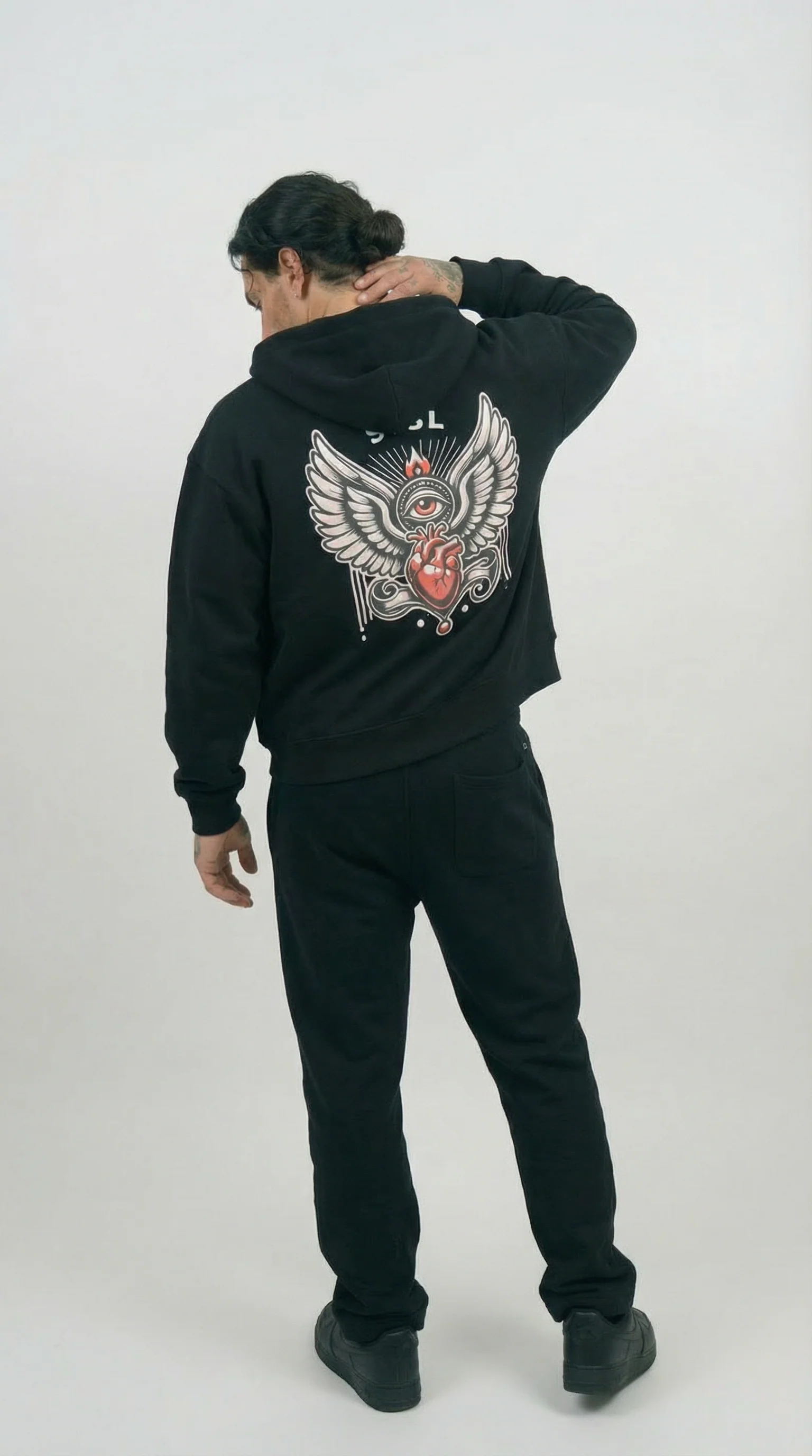 STSL® Heavyweight Zip Hoodie (450 GSM) – Heart black - Image 5