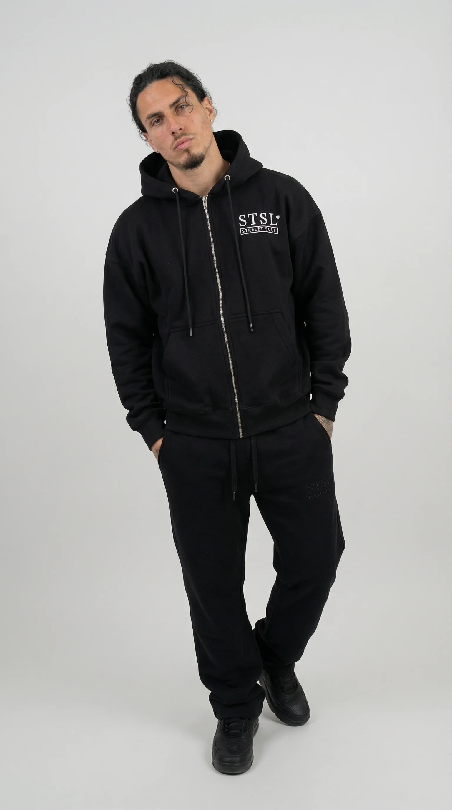 STSL® Heavyweight Zip Hoodie (450 GSM) – Heart black - Image 6