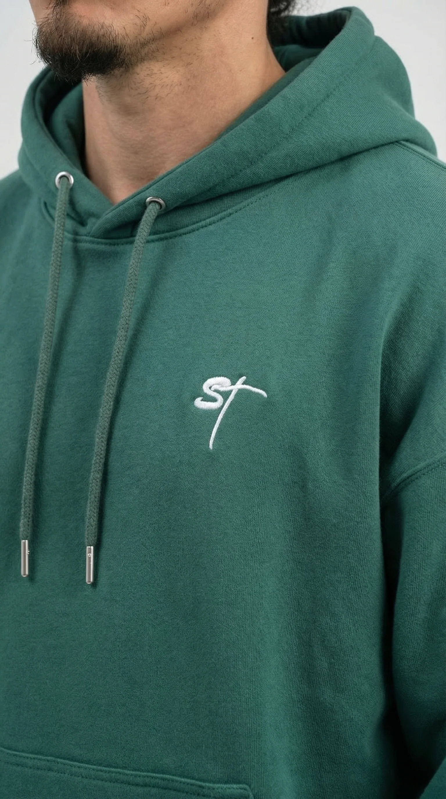 STSL® Cropped Hoodie – Saints Lost #1 (Dark Green) - Image 3