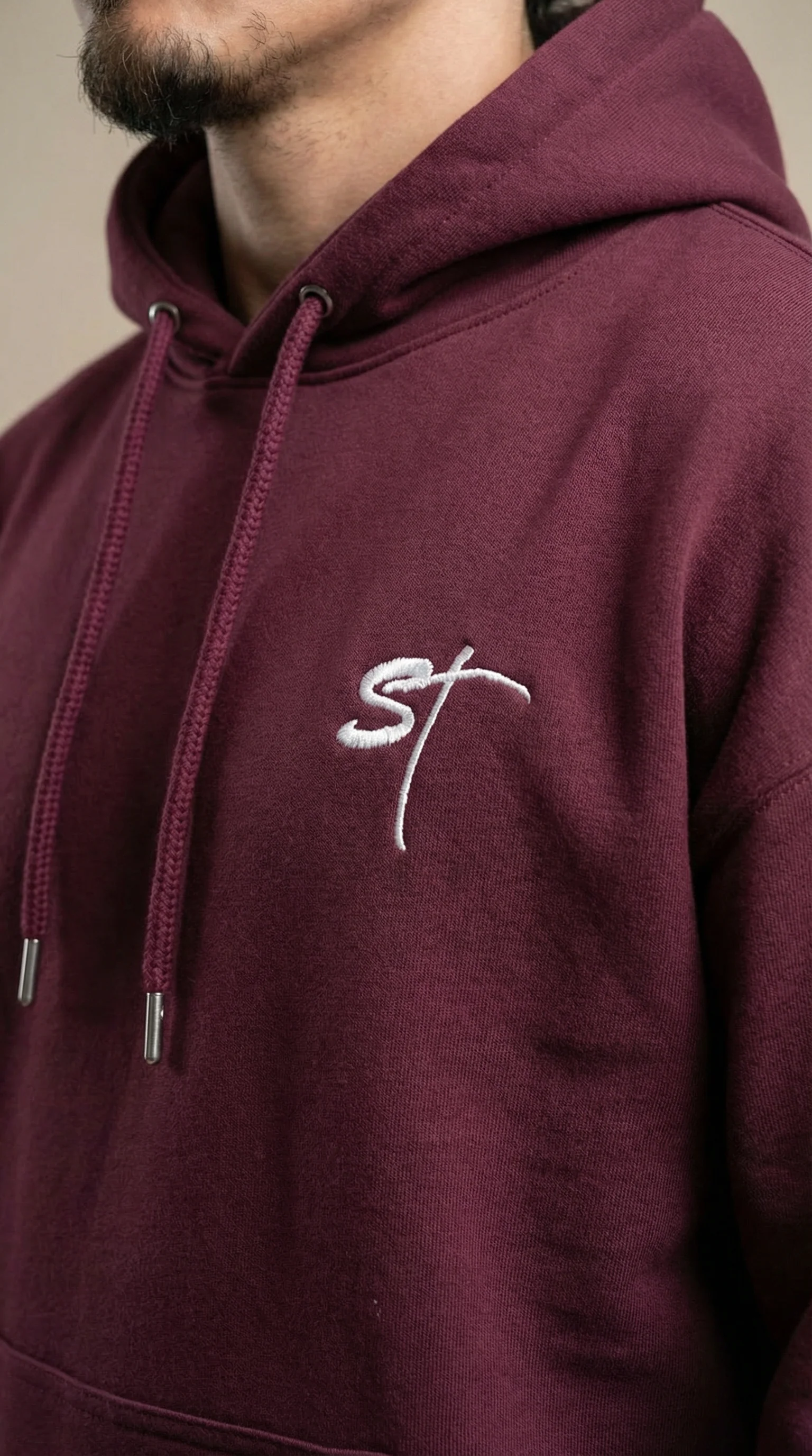 STSL® Cropped Hoodie – Saints Lost #2 (Burgundy) - Image 3