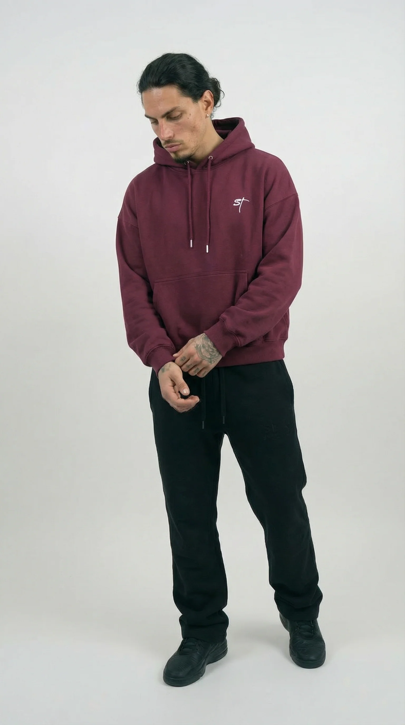 STSL® Cropped Hoodie – Saints Lost #2 (Burgundy) - Image 5