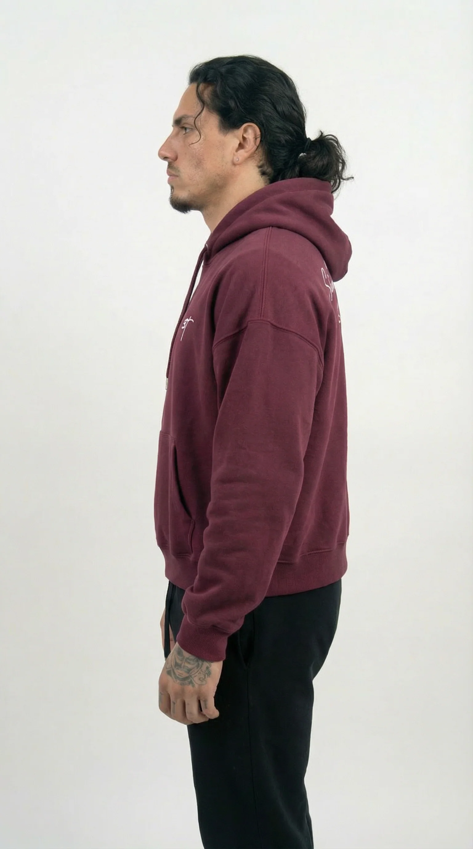 STSL® Cropped Hoodie – Saints Lost #2 (Burgundy) - Image 6