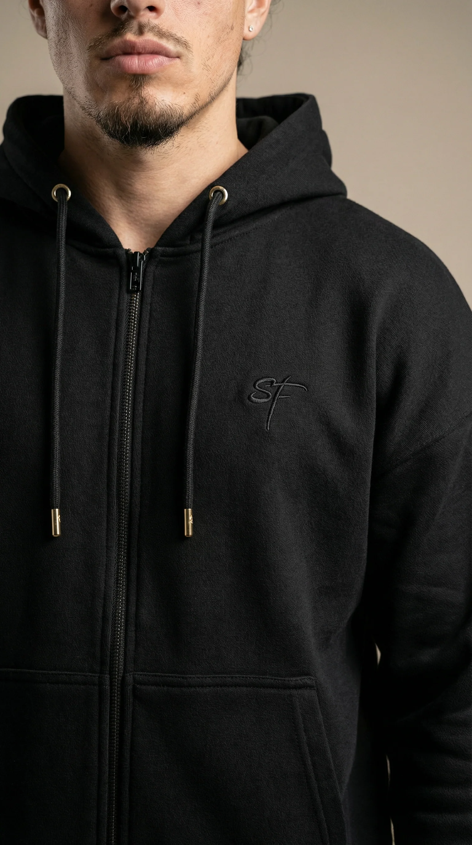 STSL® Zip Hoodie – Eternal Black - Image 5