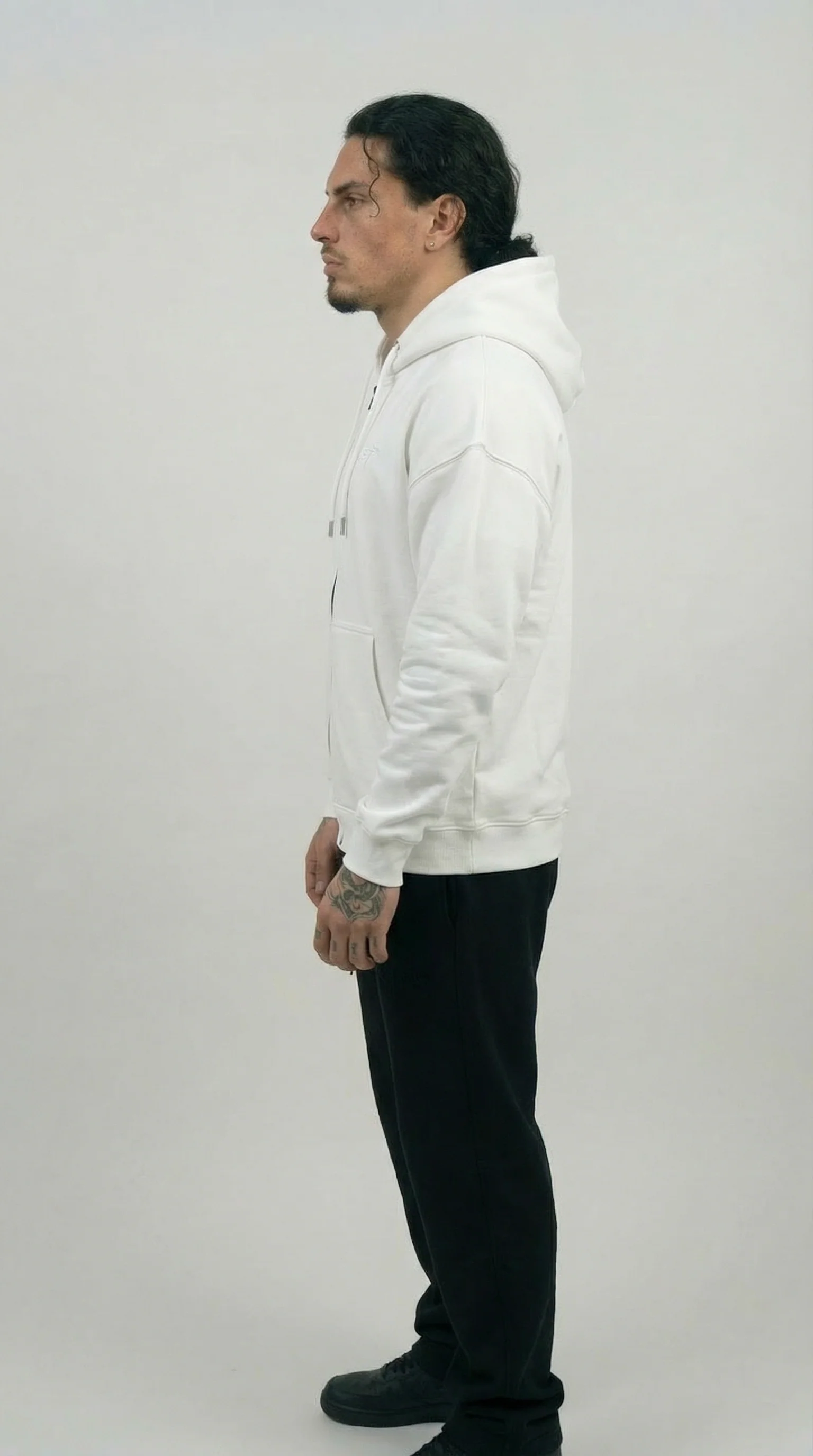 STSL® Zip Hoodie – Essential White - Image 3
