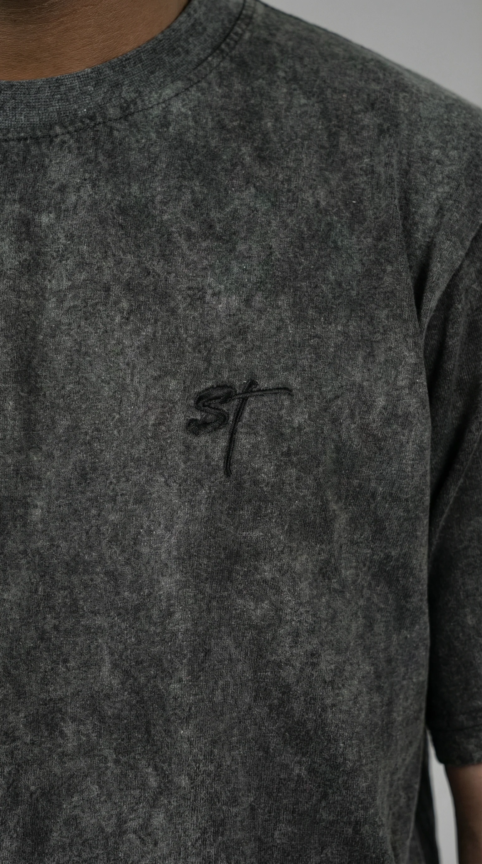 STSL® Heavy Oversize T-Shirt – Ash Basic (220 GSM) - Image 5