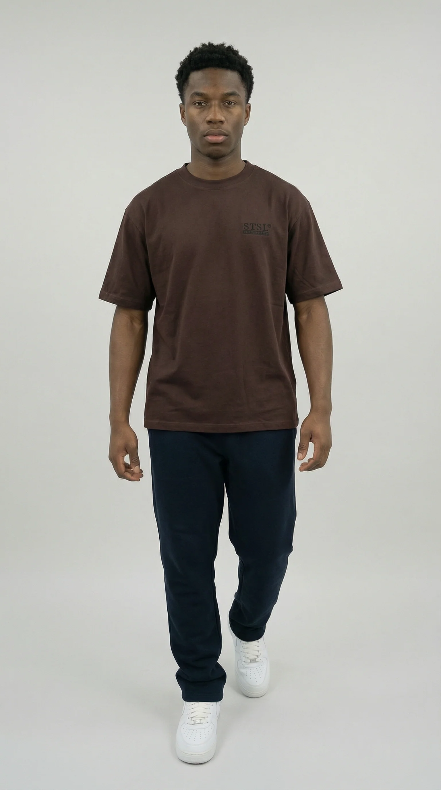 STSL® Heavy Oversize T-Shirt – Dark Mocha (220 GSM) - Image 4
