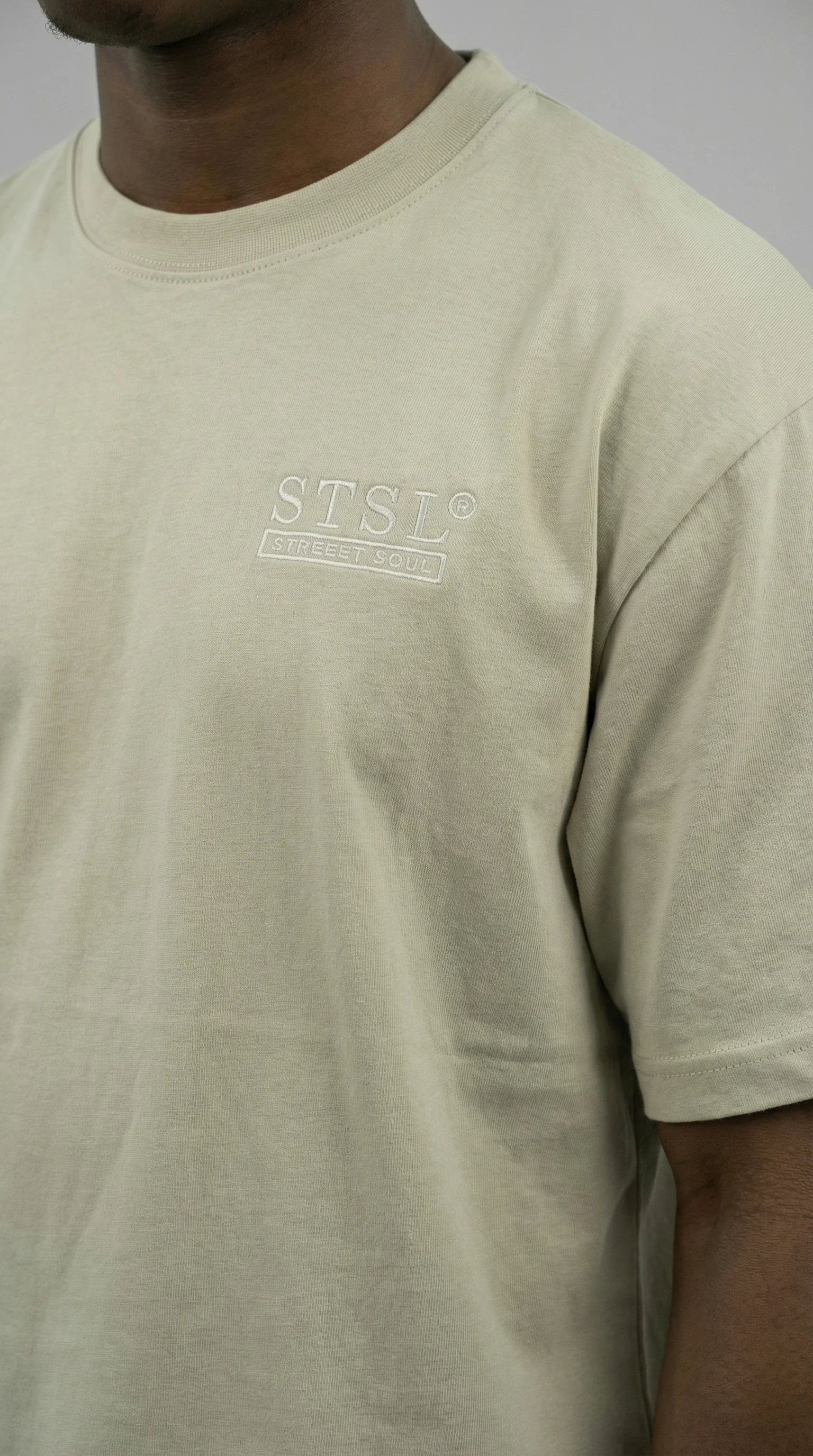 STSL® Heavy Oversize T-Shirt – Sand Beige (220 GSM) - Image 6