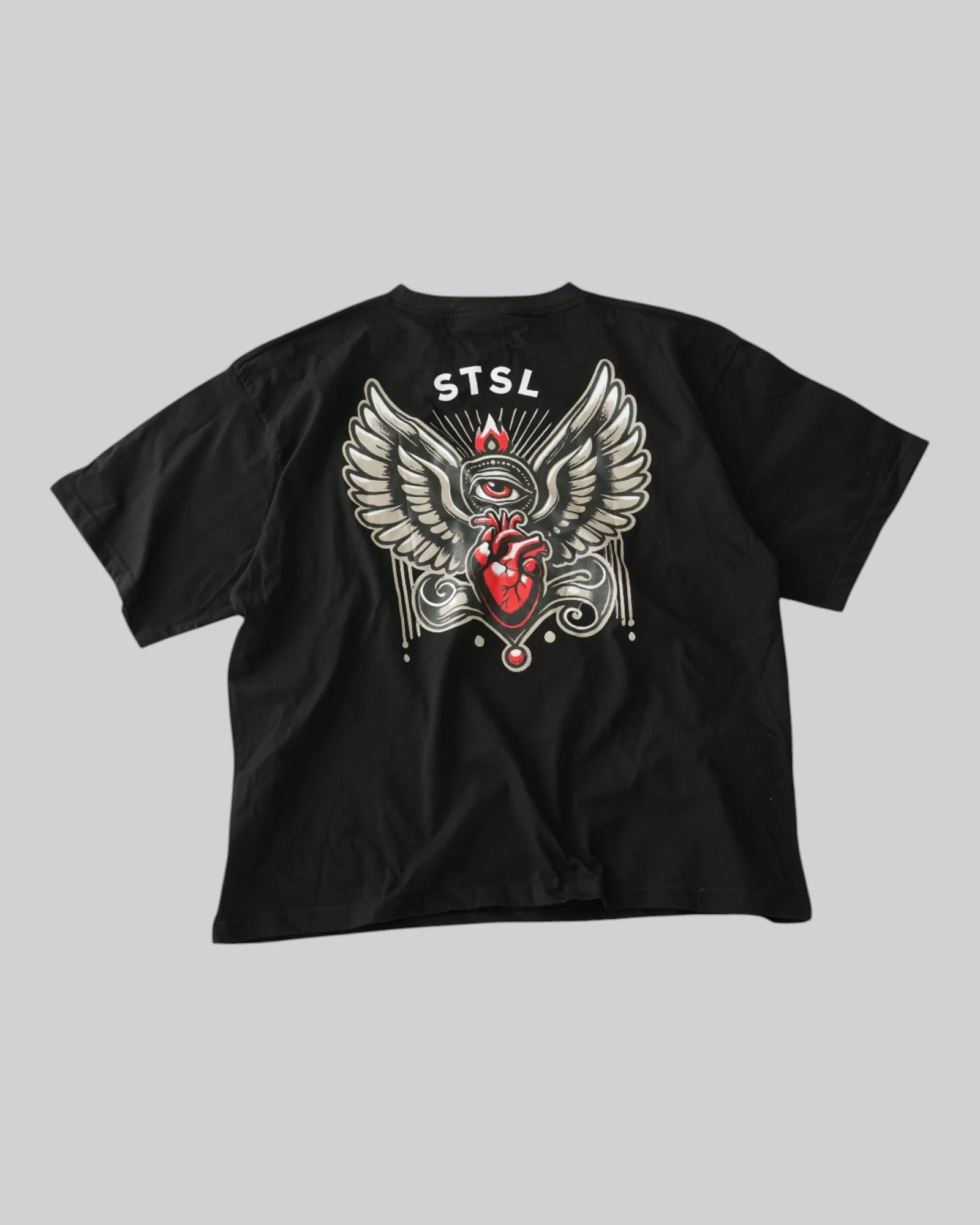 STSL® Heavy Oversize T-Shirt – Black Vision (220 GSM) - Image 6