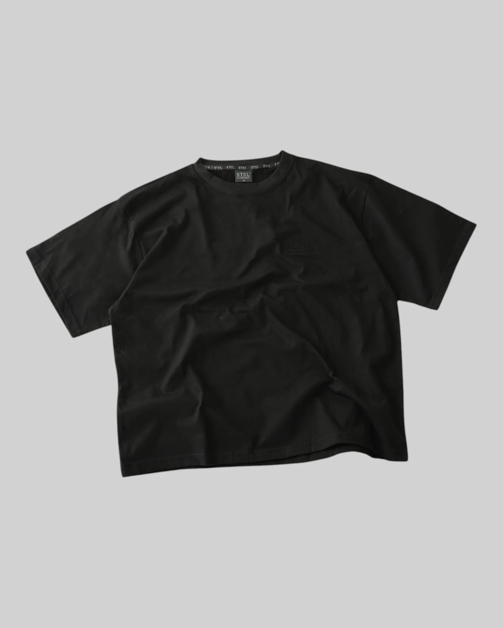 STSL® Heavy Oversize T-Shirt – Black Vision (220 GSM) - Image 7