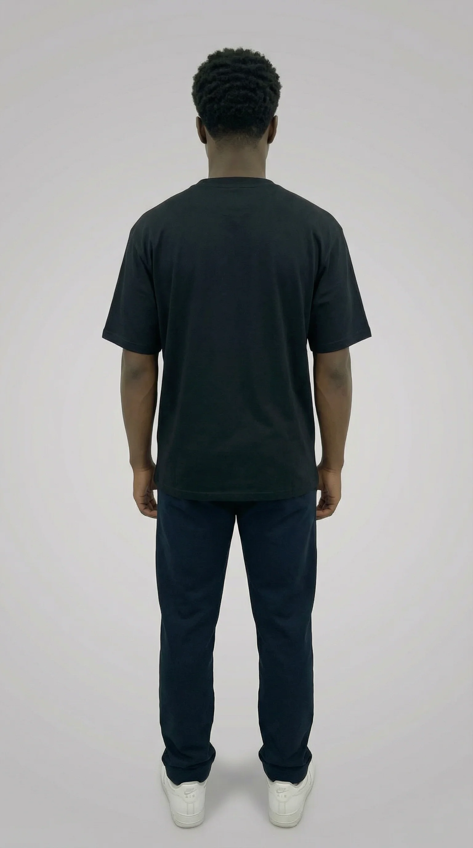 STSL® Heavy Oversize T-Shirt – Pure Black (220 GSM) - Image 3