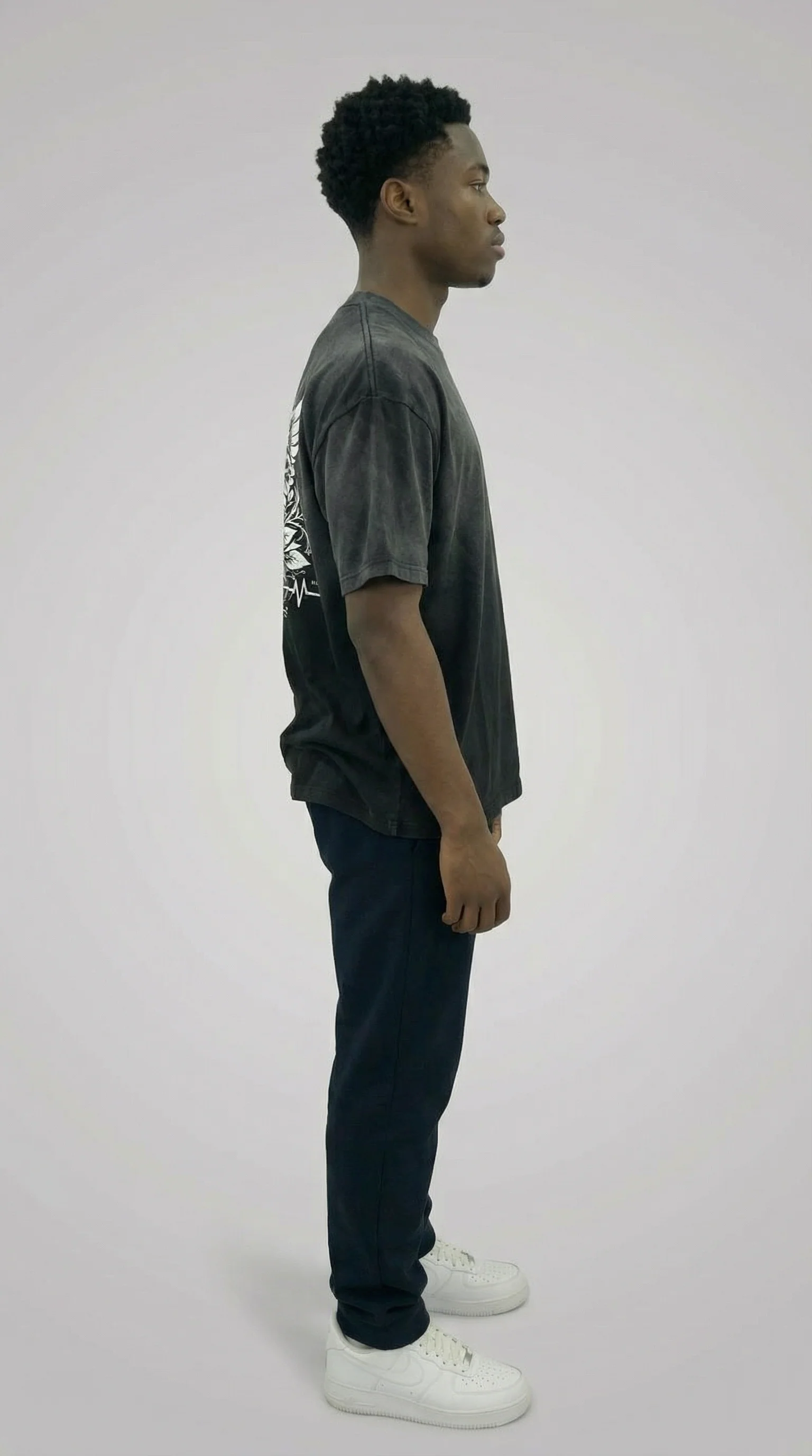 STSL® Heavy Oversize T-Shirt – Soul Skull Black Fade (220 GSM) - Image 3