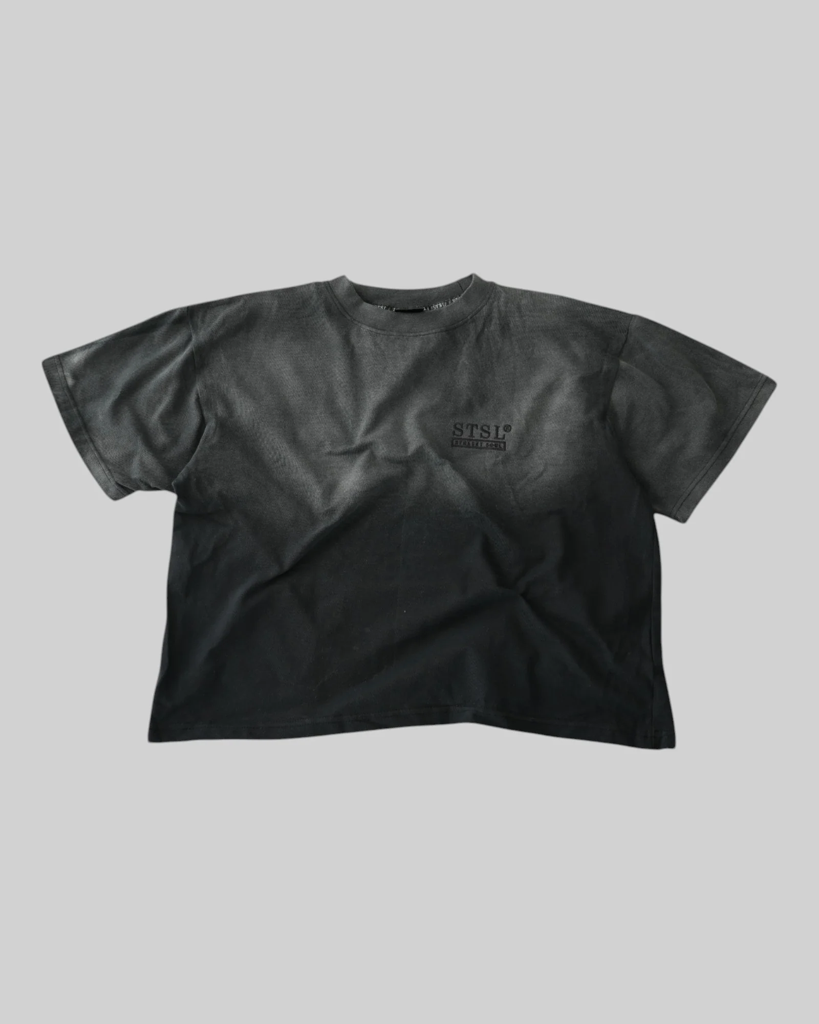 STSL® Heavy Oversize T-Shirt – Soul Skull Black Fade (220 GSM) - Image 6