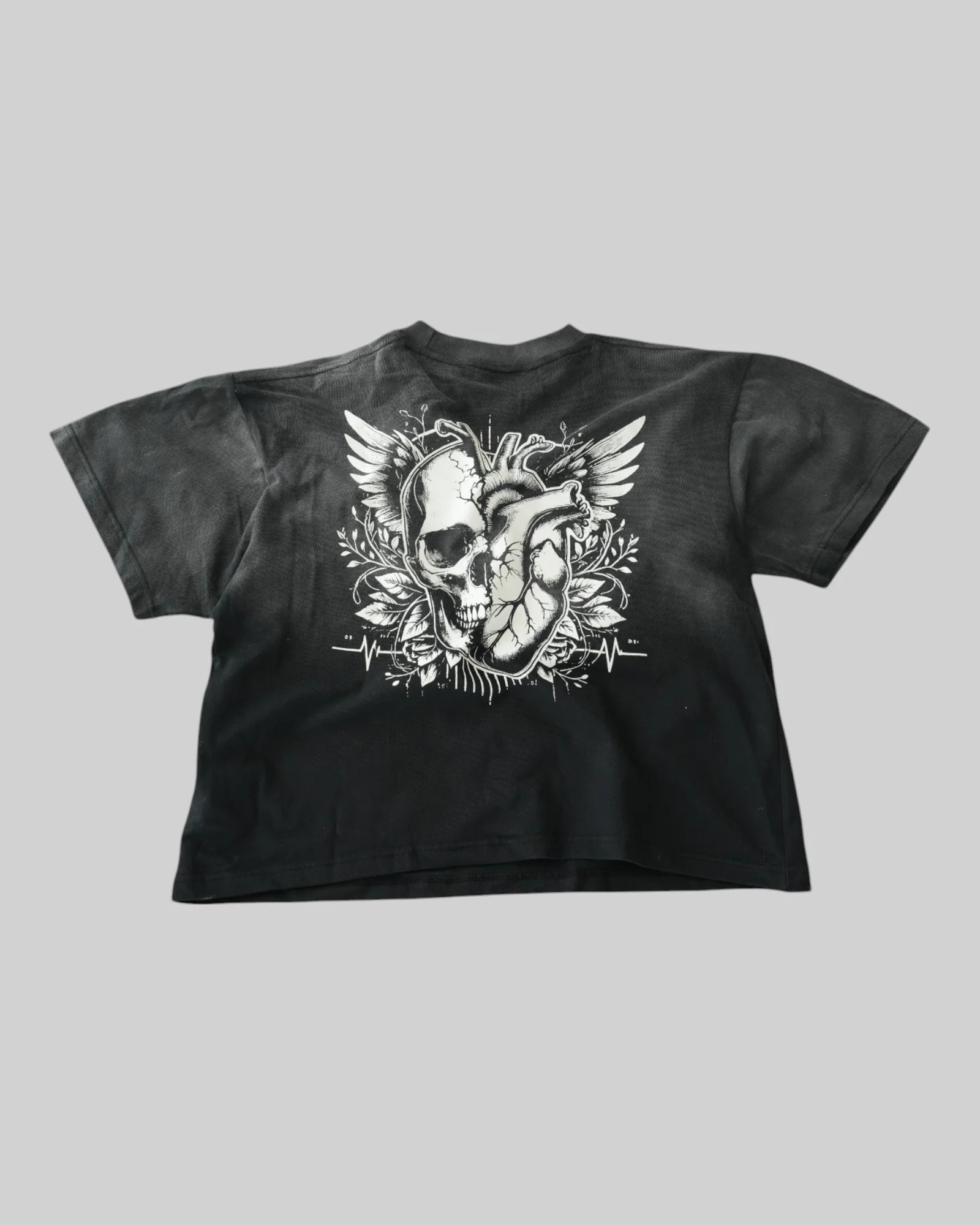 STSL® Heavy Oversize T-Shirt – Soul Skull Black Fade (220 GSM) - Image 7